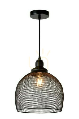 Kontrollera Pendellampa Lucide MESH svart metall 28 cm 43404/28/30