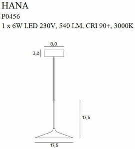 Pendant Light Max Light HANA P0456 Black LED 17.5 cm small 2