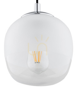 Hänglampa ARGON BALTIMORE opal matt transparent krom E27 4676 small 2