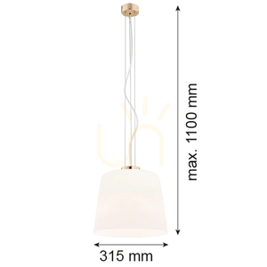 Pendellampa ARGON Berkley opal matt mässingspläterad glas E27 315 mm SKU 4689 small 4