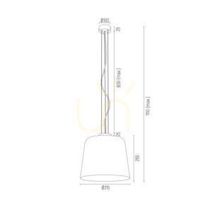 Pendellampa ARGON Berkley opal matt mässingspläterad glas E27 315 mm SKU 4689 small 5