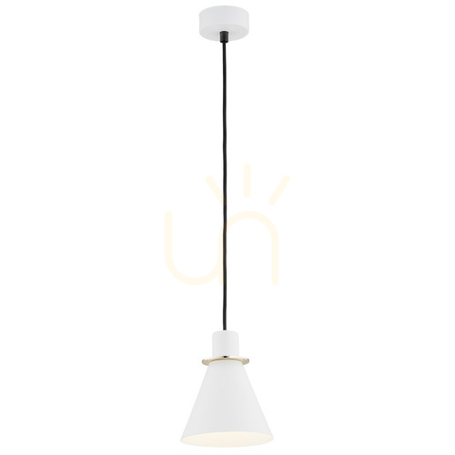 Kontrollera Pendellampa ARGON Beverly vit mässingspläterad E27 SKU 4680