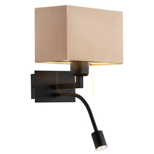 Vägglampa ARGON BILL beige svart matt E27 1043 small 0