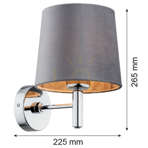 Vägglampa ARGON BOLZANO PLUS mörkgrå krom 4725 small 8