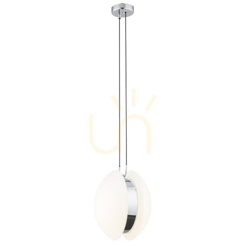 Kontrollera Argon Buffalo pendellampa opal vit krom E27 4678