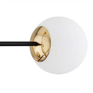 Taklampa ARGON CAMERON 8xE27 opal matt svart mässing 5041 small 6