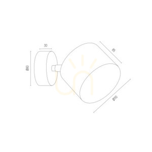 Spotlight ARGON Clevland vit struktur 4702 BZ small 3