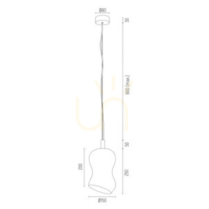 Taklampa Argon Deportivo transparent mässingspläterad E27 4742 small 5
