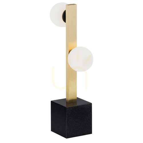 Kontrollera Bordslampa ARGON FREEMONT opal matt borstad mässing svart 1044
