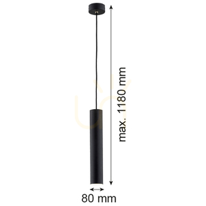 Taklampa ARGON GOMERA PLUS svart GU10 1x5W 4756 small 7