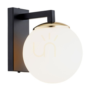 Vägglampa ARGON MORITZ opal matt svart mässing E27 SKU 4771 small 0