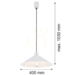 Hängande lampa ARGON NASHVILLE vit mässing 4693 small 5
