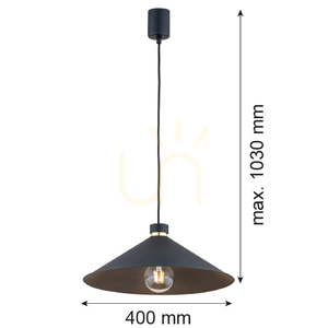 Hängande lampa ARGON NASHVILLE svart mässing E27 400 mm 4695 small 5
