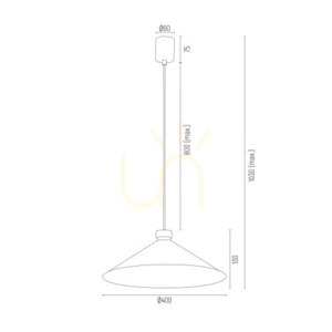 Hängande lampa ARGON NASHVILLE svart mässing E27 400 mm 4695 small 6