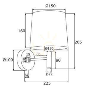 Vägglampa ARGON Ponte Plus kräm mörk mässing 4728 small 13