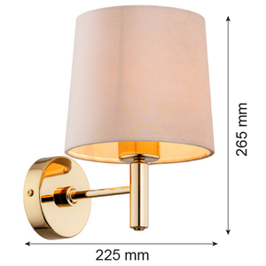Vägglampa ARGON PONTE PLUS beige mörk mässing 4727 small 5
