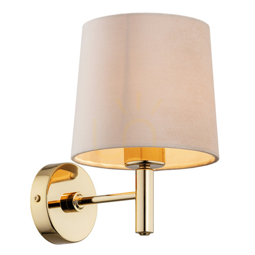 Kontrollera Vägglampa ARGON PONTE PLUS beige mörk mässing 4727