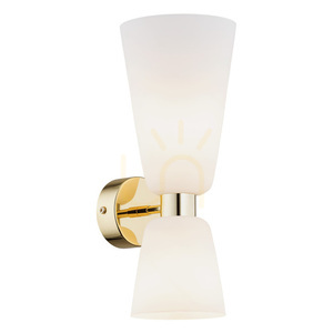 Vägglampa ARGON RENO opal matt mässing 2xE14 SKU 1034 small 0