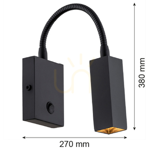 Vägglampa ARGON ROCKSTAR svart struktur G9 SKU 4758 small 2