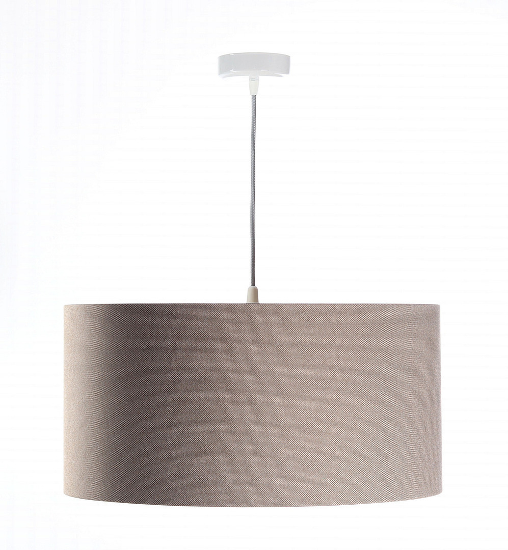 Förhandsvisning Taklampa för matsal 40cm Läder E27 60W stoppad, beige, guld Taklampa för matsal 40cm Läder E27 60W stoppad, beige, guld
