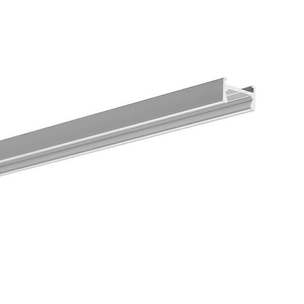 LED-profil MICRO-H Silveranodiserad e6-k1 2m bakgrundsbelysning för köksluckor