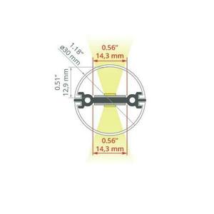 Rund LED-profil JAZ-DUO Anodiserat silver e6-k1 2m small 6