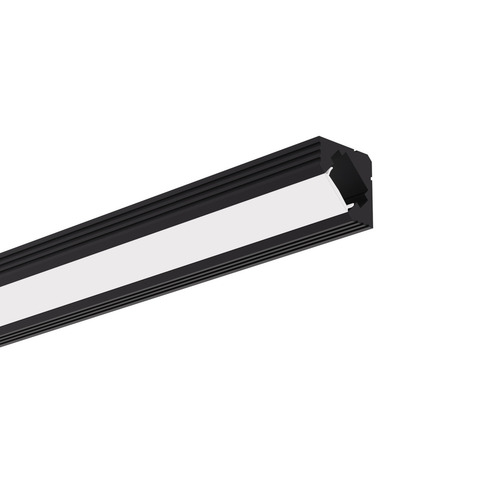 Kontrollera LED-vinkelprofil svart 45-ALU anodiserad e6-k7 2m