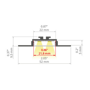 LED OPAC-30 aluminiumprofil anodiserad silver 2m 3 LED OPAC-30 aluminiumprofil anodiserad silver 2m small 3