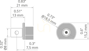 KLUŚ OLEK C28212C02 strömledande ändlock, grått small 4