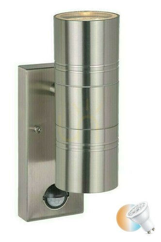 Kontrollera Utomhusvägglampa Lucide ARNE-LED silver IP44 LED 2xGU10 14866/10/12