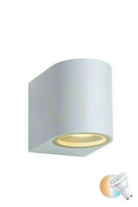 Lucide ZORA-LED vägglampa utomhus vit IP44 22861/05/31 small 0