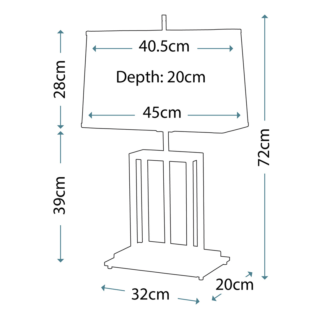 Utsikt Atlas 1 ljus bordslampa Elstead Atlas 1 ljus bordslampa Elstead