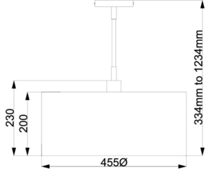 Balance 1-ljus taklampa - brun och polerad mässing Elstead small 1