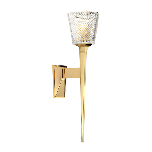 Kontrollera Verity 1 ljus vägglampa - polerat guld Elstead