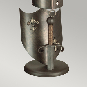 Crusader 1 ljus bordslampa Elstead small 3