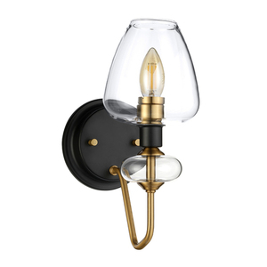 Armand 1 ljus vägglampa - åldrad mässing Elstead small 1