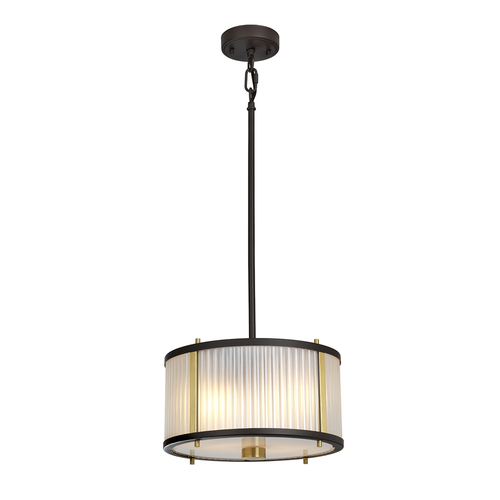 Kontrollera Corona 2-ljus taklampa - Museum Bronze Elstead