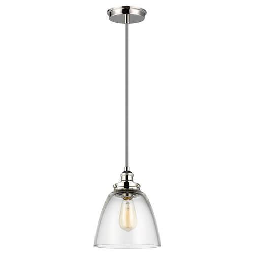 Kontrollera Baskin 1-ljus taklampa - polerad nickel Elstead