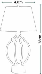 Grandeur 1 ljus bordslampa Elstead small 1