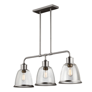 Hobson 3-ljus ljuskrona för köksö Satin Nickel Elstead small 0
