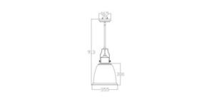 Hobson 1 ljus stor taklampa Satin Nickel Elstead small 1