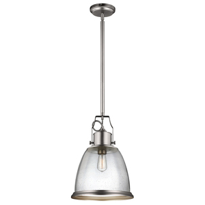 Hobson 1 ljus stor taklampa Satin Nickel Elstead small 0