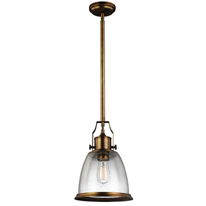 Hobson 1 taklampa åldrad mässing Elstead small 0
