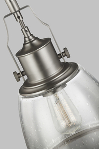 Hobson 1-ljus taklampa medium satin nickel Elstead small 2