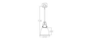 Hobson 1-ljus taklampa medium satin nickel Elstead small 3
