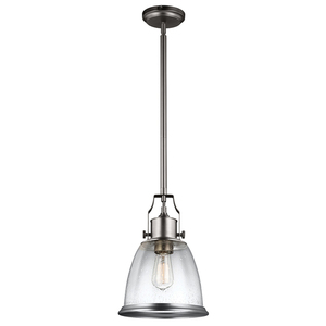 Hobson 1-ljus taklampa medium satin nickel Elstead small 0