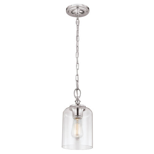 Kontrollera Liten pendellampa Hounslow 1 i polerat nickel Elstead
