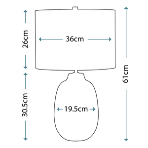 Grange Park 1 ljus bordslampa Elstead small 5