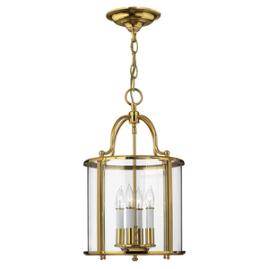 Gentry 4-ljus medium pendellampa - polerad mässing Elstead small 0