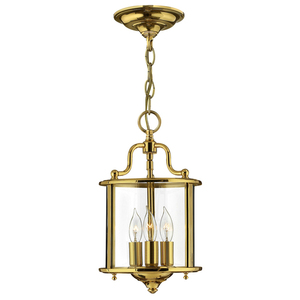 Gentry 3-ljus pendellampa liten - polerad mässing Elstead small 0
